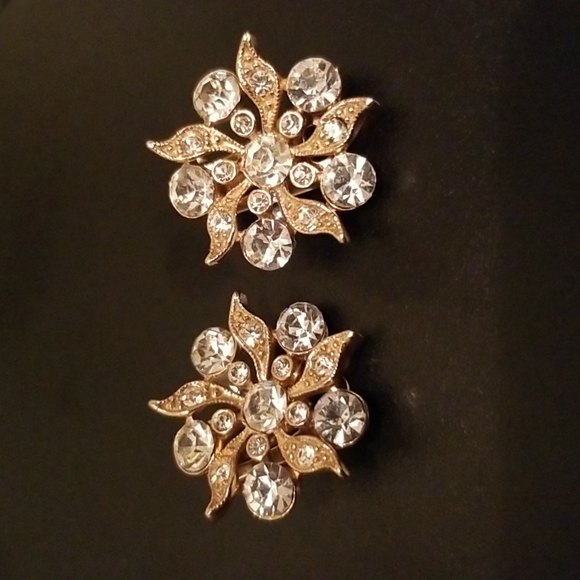 Vintage Signed Charel Rhinestone Gold Tone Suite - Picture 9 of 12